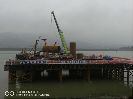 张公庙澧水特大桥首根桩基施工正式开工(图3)